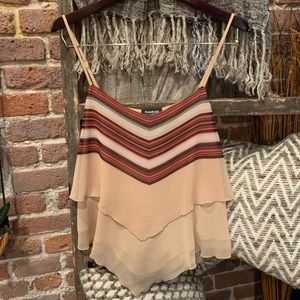 Bebe layered flowy tank. Like new!